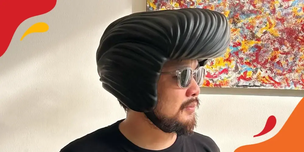 helm rambut elvis
